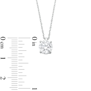 CT. Certified Lab-Created Diamond Solitaire Pendant in 14K White Gold (I/SI2)|Peoples Jewellers