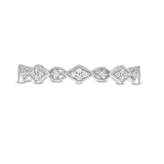 0.065 CT. T.W. Kite Multi-Diamond Vintage-Style Stackable Band in 10K Gold|Peoples Jewellers