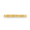 Thumbnail Image 2 of 0.04 CT. T.W. Diamond &quot;X&quot; Flower Station Stackable Band in 10K Gold