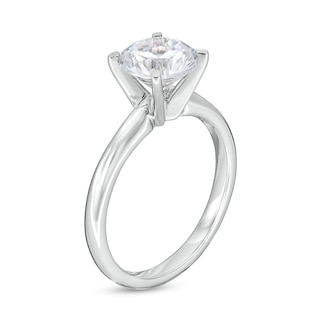 2.00 CT. Certified Lab-Created Diamond Solitaire Engagement Ring in 14K White Gold (F/VS2)|Peoples Jewellers