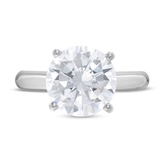 4 CT. Certified Lab-Created Diamond Solitaire Engagement Ring in 14K White Gold (F/SI2)|Peoples Jewellers