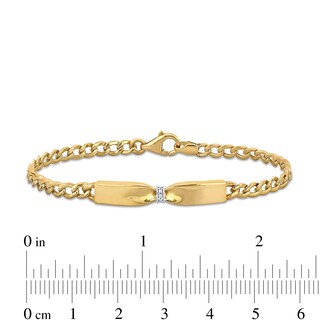 Eternally Bonded 0.04 CT. T.W. Diamond Collar Tie Bar Bracelet in 14K Gold - 7.25"|Peoples Jewellers