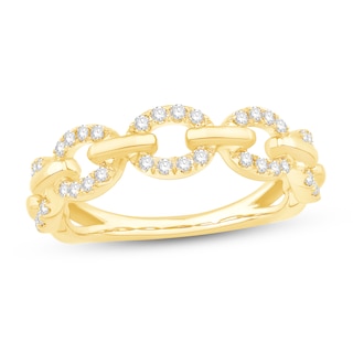0.23 CT. T.W. Diamond Chain Link Band in 10K Gold|Peoples Jewellers