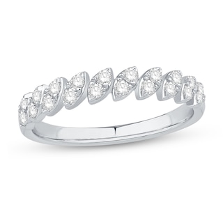 0.29 CT. T.W. Marquise Multi-Diamond Tilted Row Band in 10K White Gold|Peoples Jewellers