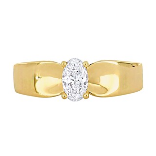 Eternally Bonded CT. Oval Diamond Solitaire Engagement Ring in 14K Gold (H/SI2)|Peoples Jewellers