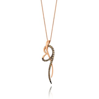 Le Vian®  0.50 CT. T.W. Chocolate Diamonds® Abstract Heart Pendant in 14K Strawberry Gold™|Peoples Jewellers