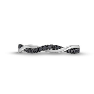 Circle of Gratitude® Collection 0.20 CT. T.W. Black Diamond Polished Braided Band in Sterling Silver|Peoples Jewellers
