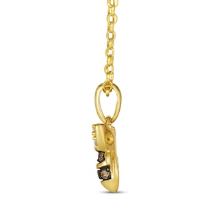 Le Vian® 0.25 CT. T.W. Chocolate Diamond® and Nude Diamond™ Bee Pendant in 14K Honey Gold™|Peoples Jewellers