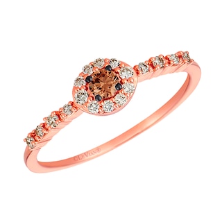 Le Vian® 0.25 CT. T.W. Chocolate Diamond® and Nude Diamond™ Frame Ring in 14K Strawberry Gold™|Peoples Jewellers
