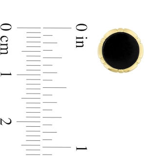 Vera Wang Men 6.0mm Onyx Sandblast Stud Earrings in Sterling Silver and  Black Ruthenium