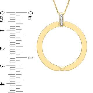 Eternally Bonded Men's Diamond Accent Bail Circle Pendant in 14K Gold|Peoples Jewellers