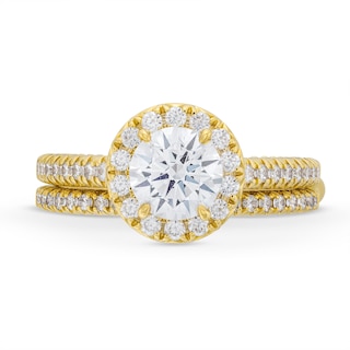 2.00 CT. T.W. Certified Lab-Created Diamond Frame Bridal Set in 18K Gold (F/VS2)|Peoples Jewellers