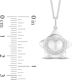Enchanted Disney Wish 0.10 CT. T.W. Diamond Wishing Star Pendant in Sterling Silver|Peoples Jewellers