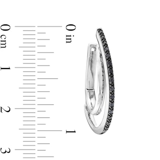 Unstoppable Love™ 0.29 CT. T.W. Black Diamond Hoop Earrings in Sterling Silver|Peoples Jewellers