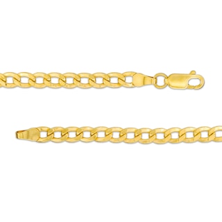 Men's 4.6mm Curb Chain Necklace in Hollow 10K Gold - 22"|Peoples Jewellers