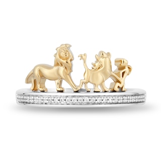 Disney Treasures The Lion King 0.08 CT. T.W. Diamond Character Ring in Sterling Silver and 10K Gold|Peoples Jewellers