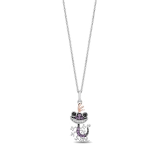 Disney Treasures Monster's Inc. Amethyst and Diamond Accent Randall Boggs Pendant in Sterling Silver and 10K Rose Gold|Peoples Jewellers