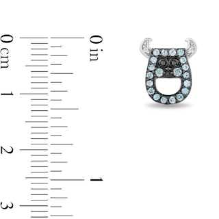 Disney Treasures Monsters, Inc. Blue Topaz and Diamond Accent Sully Stud Earrings in Sterling Silver|Peoples Jewellers