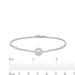 Unstoppable Love™ Diamond Accent Circle Frame Bracelet in Sterling Silver - 7.5"|Peoples Jewellers