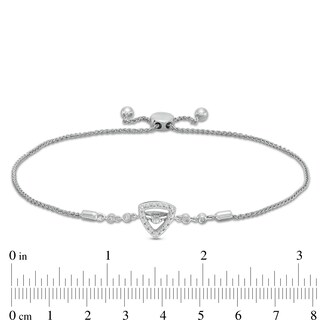 Unstoppable Love™ Diamond Accent Triangle Frame Bolo Bracelet in Sterling Silver - 9.5"|Peoples Jewellers