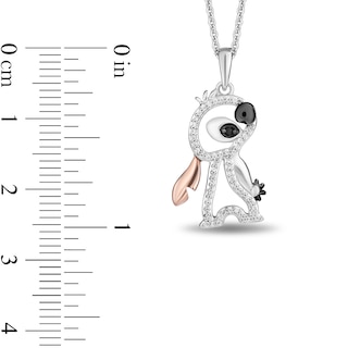 Disney Treasures Lilo and Stitch 0.13 CT. T.W. Stitch Pendant in Sterling Silver and 10K Rose Gold|Peoples Jewellers