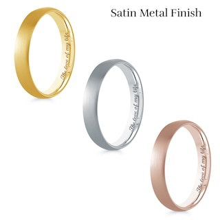 Men's Engravable 4.0mm Band in 10K Gold (1 Line)|Peoples Jewellers