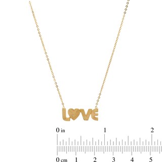 Textured "LOVE" Necklace in Solid 10K Gold|Peoples Jewellers