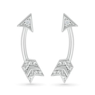 Diamond Accent Arrow Stud Earrings in Sterling Silver|Peoples Jewellers