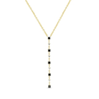 0.45 CT. T.W. Black and White Diamond Drop Necklace in 10K Gold|Peoples Jewellers