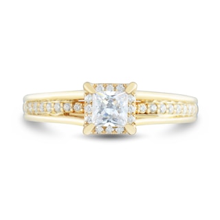 0.45 CT. T.W. Princess-Cut Diamond Frame Engagement Ring in 14K Gold|Peoples Jewellers