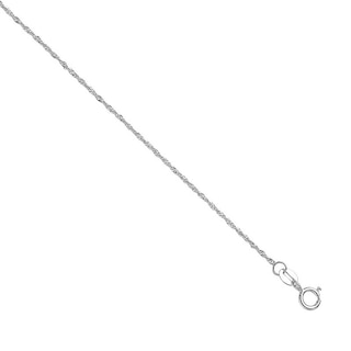 1.0mm Singapore Chain Necklace in Solid 10K Gold