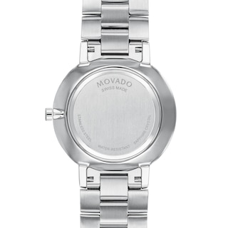 Men's Movado Faceto 0.04 CT. T.W. Diamond Watch with Black Dial (Model: 0607865)|Peoples Jewellers