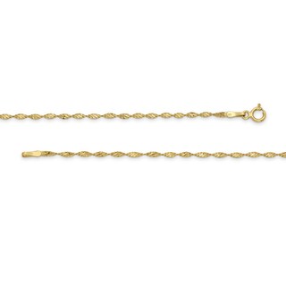 2.1mm Dorica Singapore Chain Necklace in Solid 14K Gold