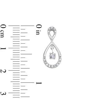 Unstoppable Love™ 0.20 CT. T.W. Diamond Double Teardrop Earrings in 10K White Gold|Peoples Jewellers