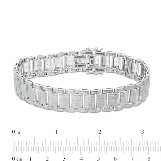 Men's 0.25 CT. T.W. Diamond Dotted Bracelet in Sterling Silver - 8.5"|Peoples Jewellers