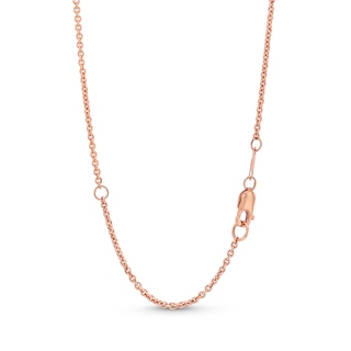 Amethyst and Pink Lab-Created Sapphire Station Necklace in 10K Rose Gold|Peoples Jewellers