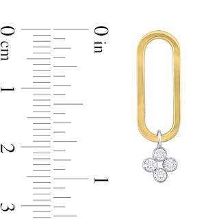 0.28 CT T.W. Diamond Paperclip Drop Earrings in 14K Two-Tone Gold|Peoples Jewellers