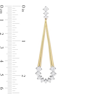 2.01 CT T.W. Diamond Teardrop Earrings in 14K Two-Tone Gold|Peoples Jewellers
