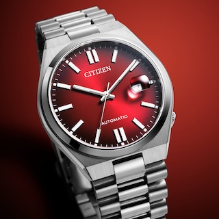 Men's Citizen Tsuyosa Collection Automatic Watch with Red Sunray Dial (Model: NJ0150-56W)|Peoples Jewellers