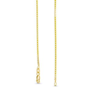 1.3mm Diamond-Cut Box Chain Necklace in Solid 10K Gold - 20"|Peoples Jewellers