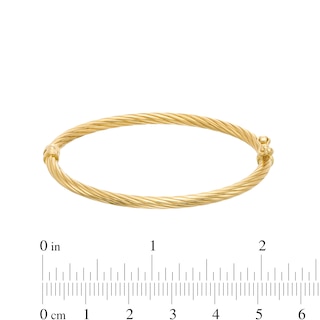 Child's 3.0mm Textured Bangle in Hollow 10K Gold - 5.5"|Peoples Jewellers