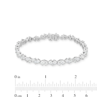 10.00 CT. T.W. Pear-Shaped Certified Lab-Created Diamond Duos Bracelet in 10K White Gold (F/SI2)|Peoples Jewellers