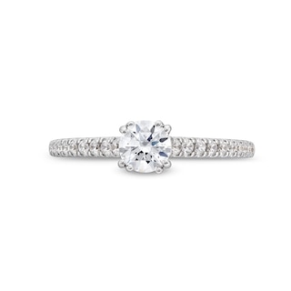 0.69 CT. T.W. Diamond Double Prong Engagement Ring in 14K White Gold|Peoples Jewellers