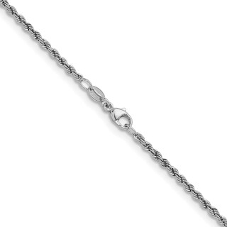 2.2mm Rope Chain Necklace in Solid Platinum