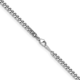 3.5mm Curb Chain Necklace in Solid Platinum