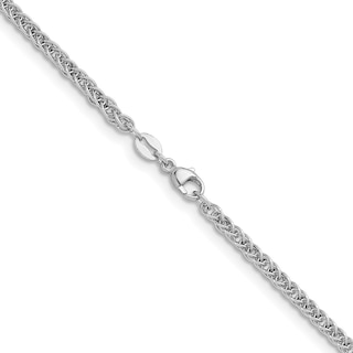 2.5mm Wheat Chain Necklace in Solid Platinum