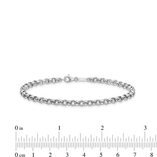 3.4mm Rolo Chain Bracelet in Solid Platinum - 7.5"|Peoples Jewellers