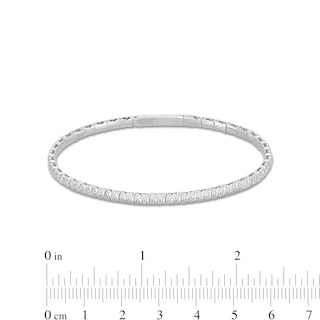 0.70 CT. T.W. Diamond Flexible Bangle in 10K White Gold - 6.75"|Peoples Jewellers