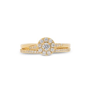 0.40 CT. T.W. Diamond Frame Bypass Shank Bridal Set in 10K Gold|Peoples Jewellers