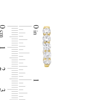 3.00 CT. T.W. Certified Lab-Created Diamond Inside-Out Hoop Earrings in 14K Gold (F/SI2)|Peoples Jewellers